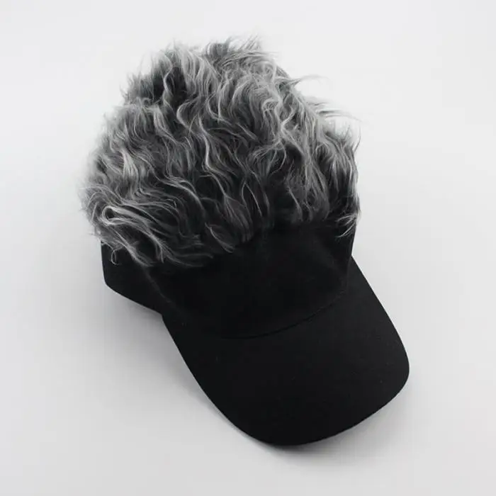 Newly 1 Pcs Wig Baseball Hat Sun Visor Cap with Spiked Hair Winter Warm Outdoor Caps BN99