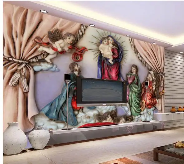 

3d wallpaper murals custom 3 d western art painting background wall reliefs wallpaper