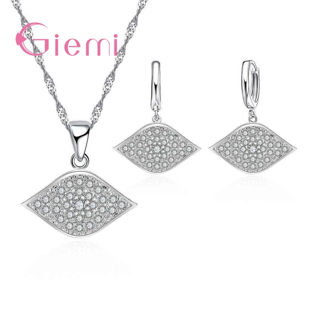 Роскошные серьги с кубическим цирконием набор дизайн глаз свадебные украшения