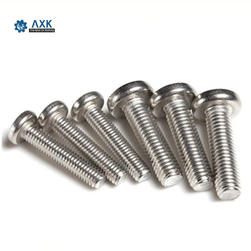 

Pan Head Machine Screws Phillips Stainless Steel Round Stainlness High Quality Service Full Thread #10-32 Axk Metalworking