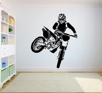 wall decal motorcross dirt bike sticker bedroom sport dirt bike motorcycle personalised boys teenager room a 009