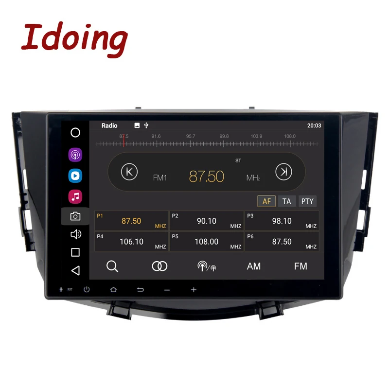 Idoing 1Din 9 дюймов Android8.0/7 1 автомобильный мультимедийный плеер Fit Lifan X60 2011 2015 руль 8