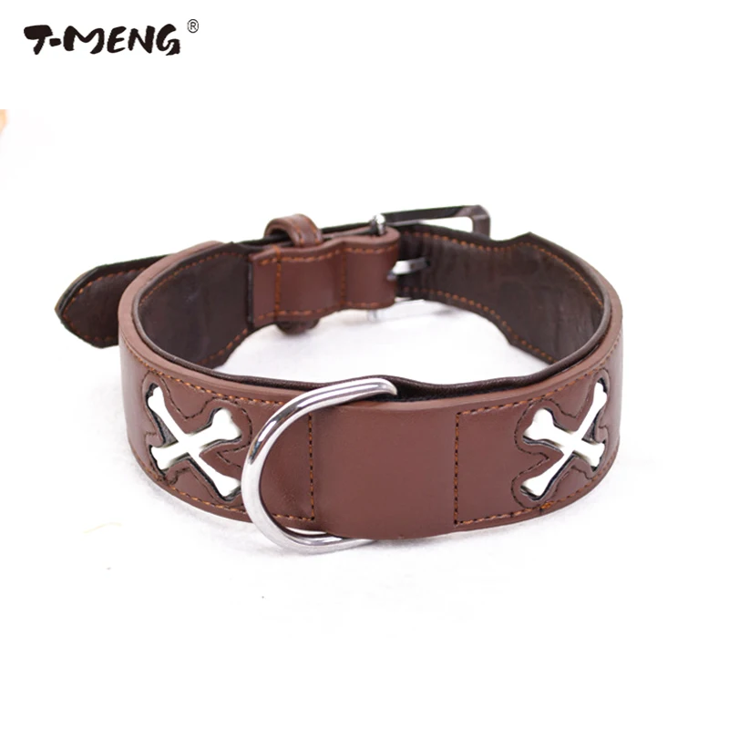 

Glow In The Dark Soft Pu Leather Luminous Collar For Dogs Durable Cross Style Night Glowing Dog Collar Light Pet Accessories