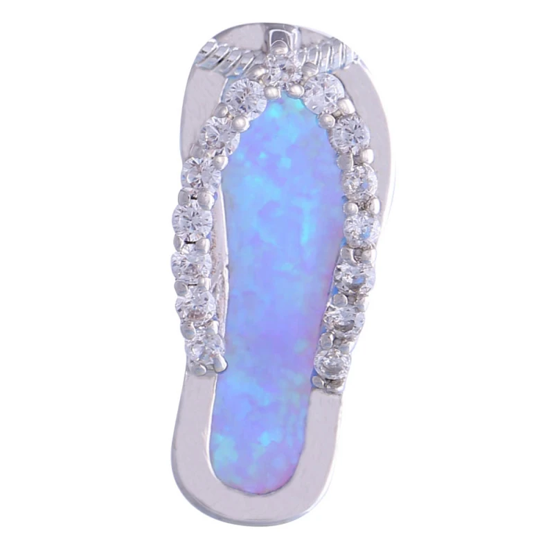 

Fashion Jewelry New Statement Jewelry Silver Color Blue Fire Opal Pendant Necklaces For Teen Girls P123