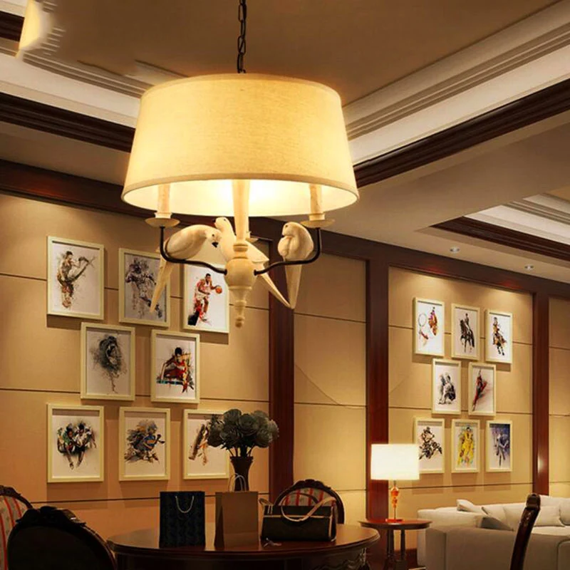 Светодиодная потолочная люстра в виде птицы декоративный потолочный светильник