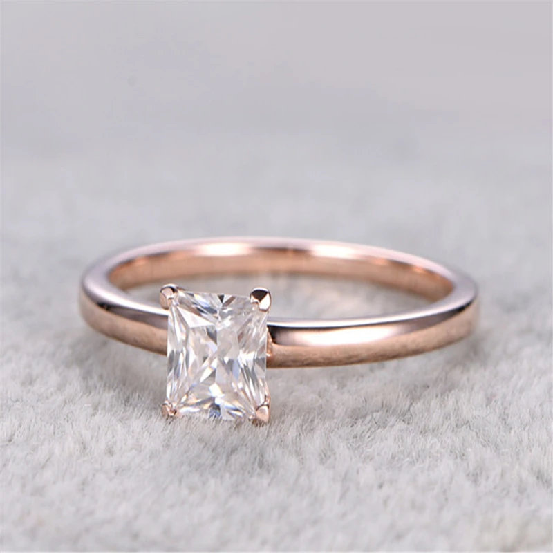 Роскошные Принцесса огранка AAA циркон обручальное кольцо Элегантные женские