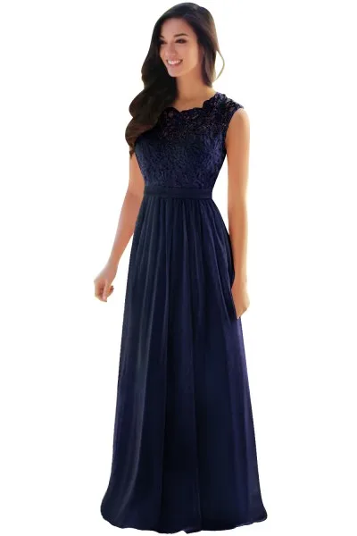 Navy Blue Розовые мятно-зеленые шифоновые длинные платья для невесты шеи свадебное платье vestido madrinha - Цвет: Navy Blue