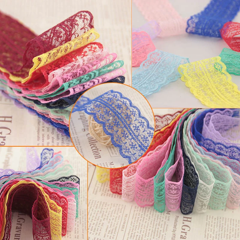 5 ярдов/партия 17 цветов кружевная лента сделай сам вышитая сетка отделка ткань