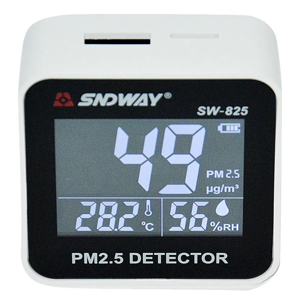 Перезаряжаемый цифровой монитор качества воздуха лазер PM2.5 детектор тестер