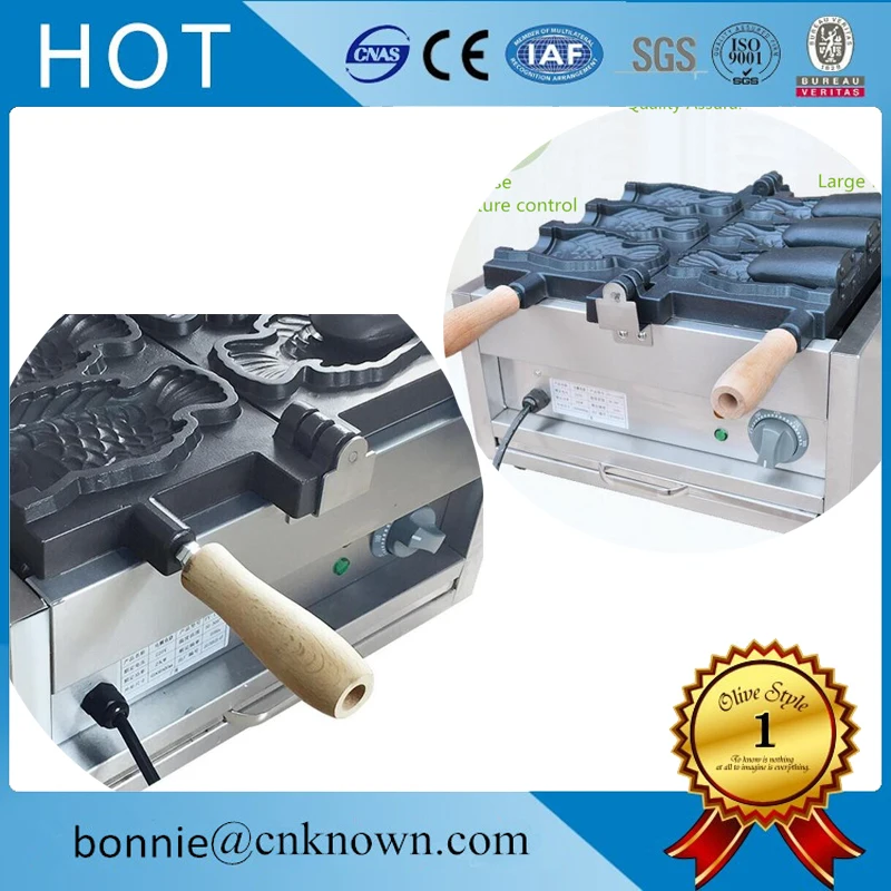 

Hot sale stainless steel Yaki Fish Maker ice cream Fish Taiyaki Maker Machine