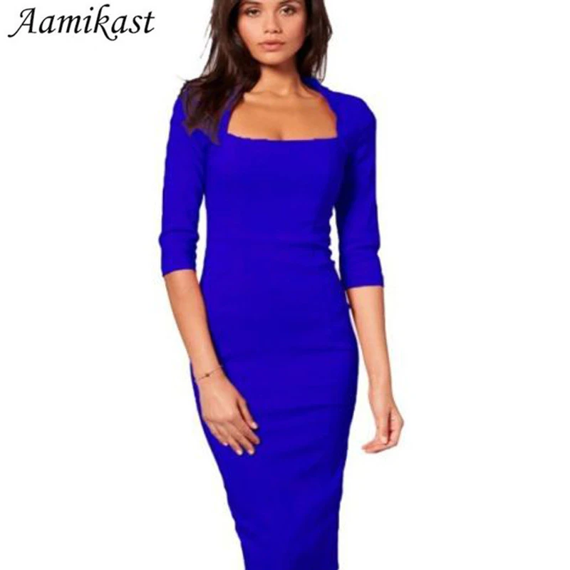 Фиолетовые женские платья средней длины с V-образным вырезом вечерние модные