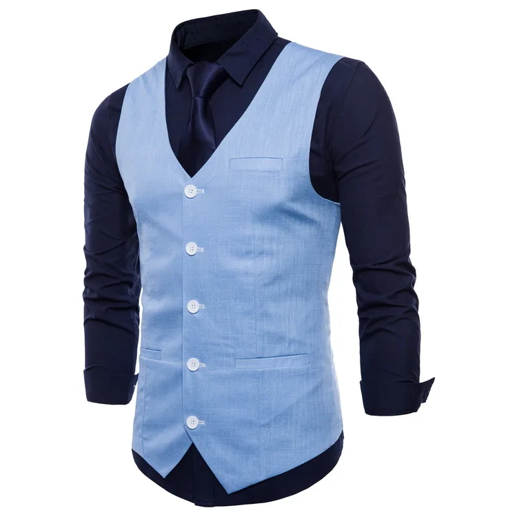 British Style Men Orange Vest Candy Colors Casual Slim V-neck Sleeveless Blazer Cute Waistcoat Plus Size 3xl 4xl Men Suit Vest