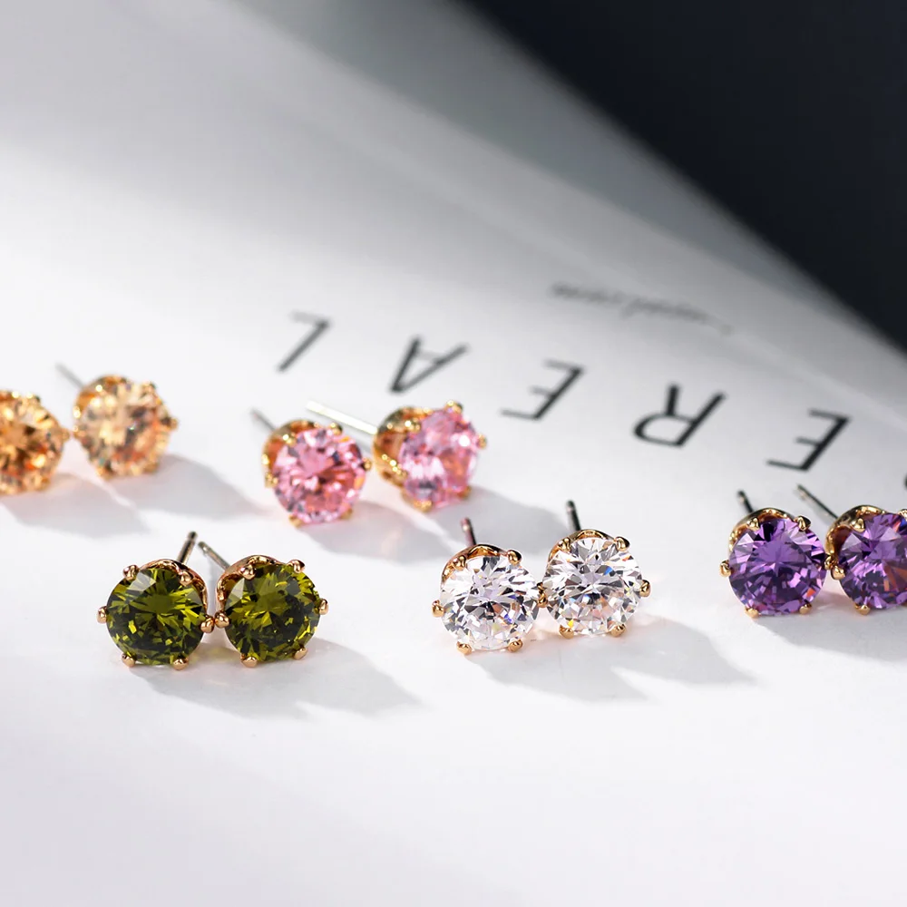 Neoglory маленькие пять пар красочных гвоздиков без никеля женские брендовые модные