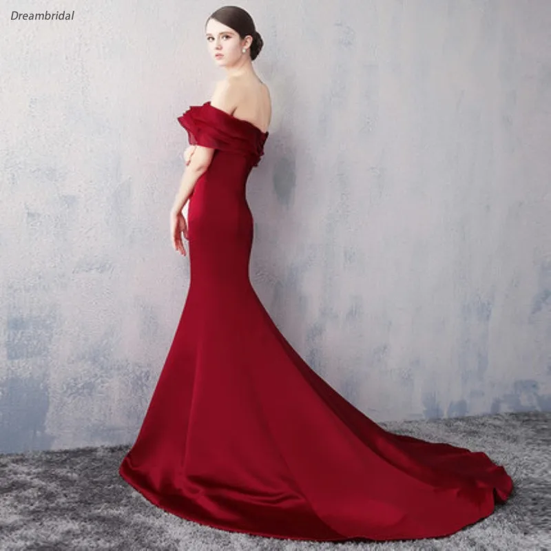 Dreambridal New Arrival Mermaid Prom Dresses 2017 Elegant Short Sleeves Sweetheart Long Evening Dress Formal Party Gown | Свадьбы и