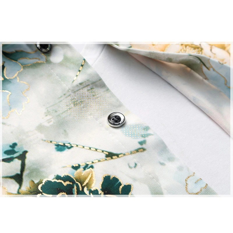 Мужская приталенная рубашка из мерсеризованного хлопка с короткими рукавами|cotton