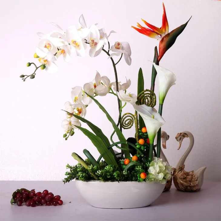 Искусственная птица на закате Strelitzia реалистичный цветной ассортимент цветов для