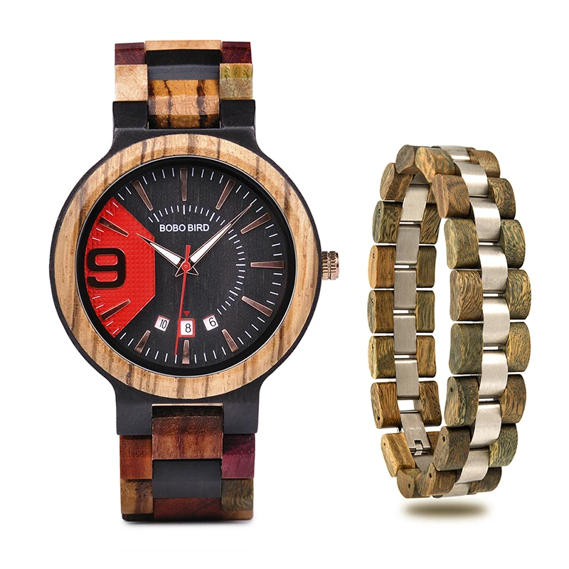 Reloj hombre BOBO BIRD, мужские часы с браслетом, деревянные часы, отображение даты, Япония, мужские кварцевые часы, мужские отличные подарки