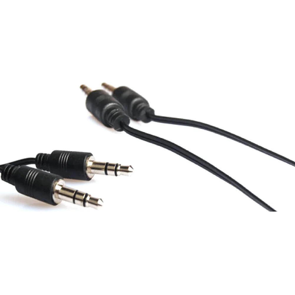 1 м золото наконечником автомобильный стерео кабель со штыревыми соединителями