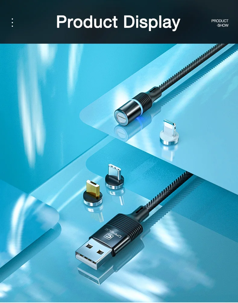 CAFELE Магнитный кабель Micro USB type C для iPhone samsung type-c, Магнитный адаптер для зарядки, кабель для мобильного телефона