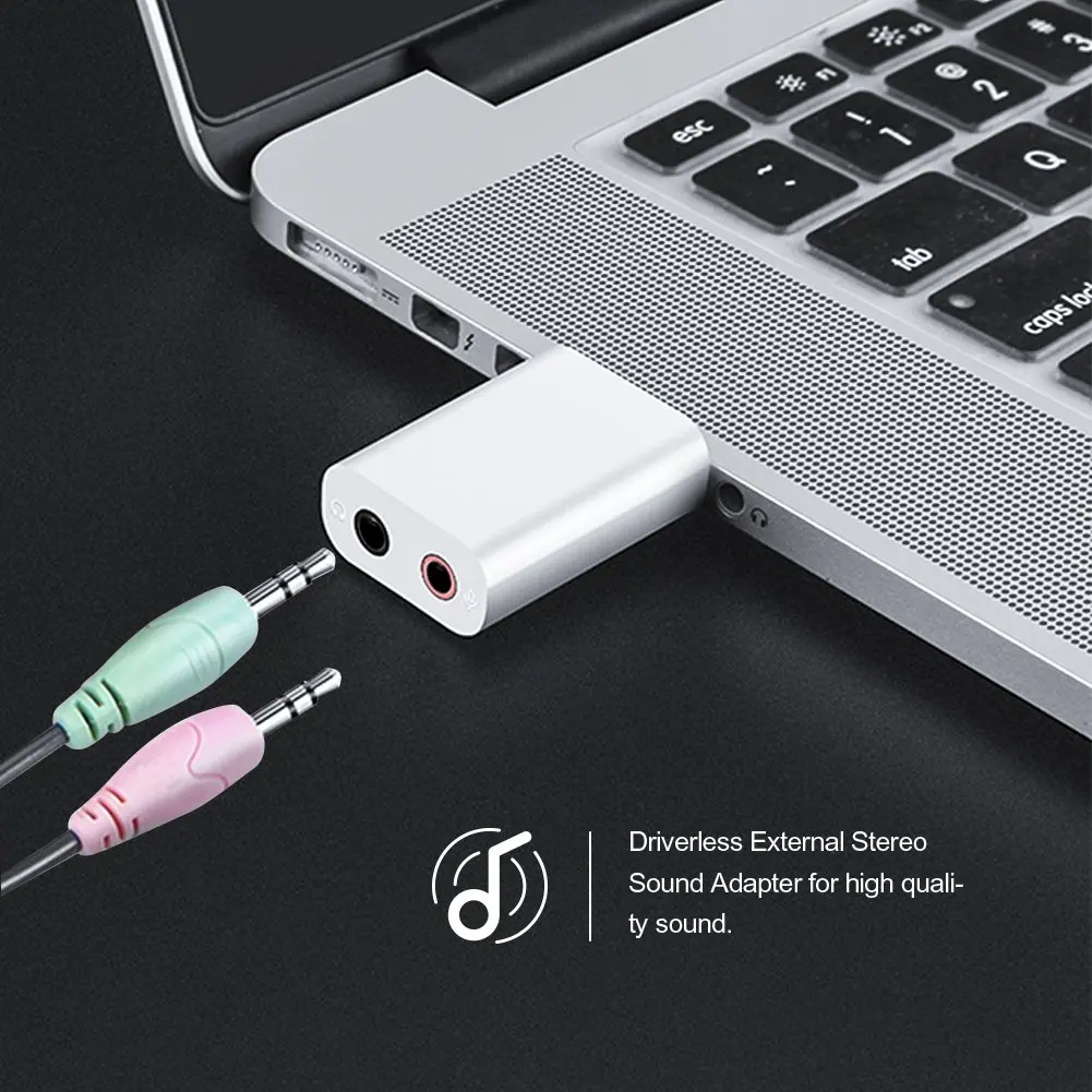 Аудиоадаптер с разъемом USB на 3 5 мм внешняя стереозвуковая карта JORINDO для