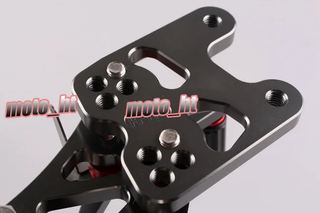 

GZYF CNC Motorcycle Adjustable Rearset Rear Set Footpegs Footrest For Suzuki 2007 2008 GSXR1000 Gray