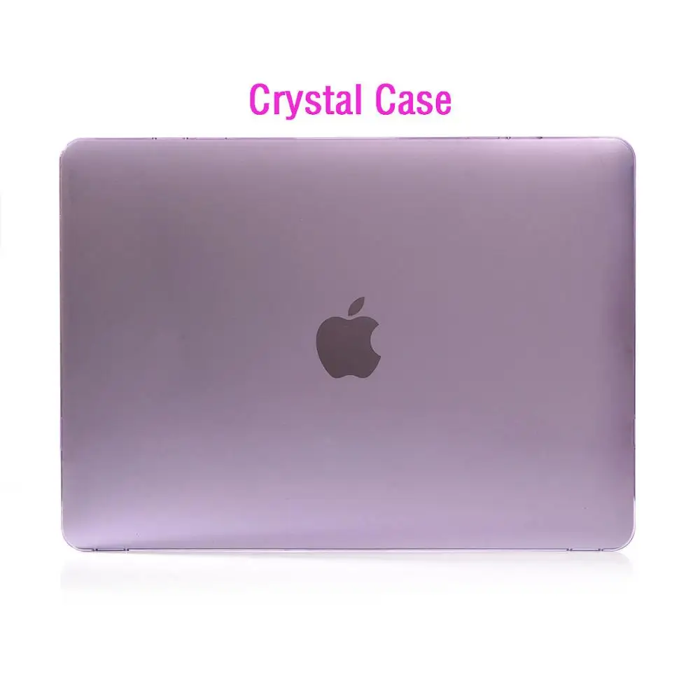 crystal Purple Чехол для ноутбука Apple MacBook Air Pro retina 11 12 13 15 для mac book Pro 13,3 15,4 дюймов с сенсорной панелью+ крышка клавиатуры - Цвет: crystal Purple