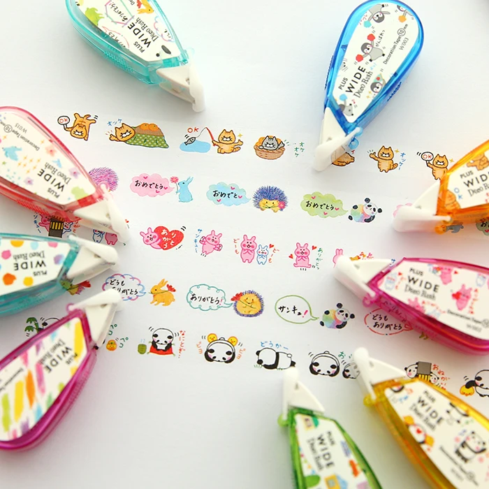 Декоративная Корректирующая лента с радугой/домом/фруктами/флажками Fita Cetim Deco Rush