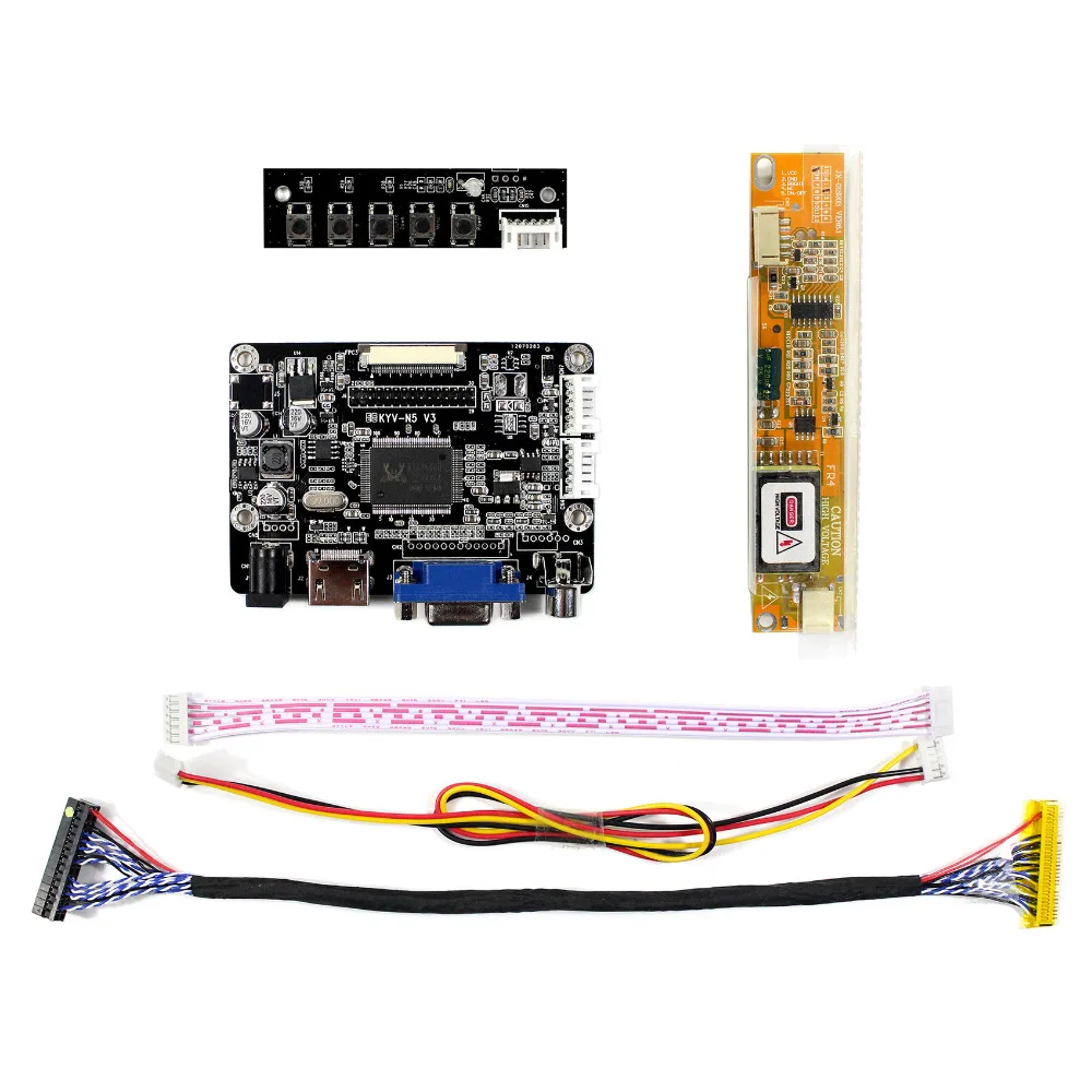 Плата контроллера HD MI VGA AV LCD KYV-N5 V3 для 15 4 дюймов N154C1-L02 LP154WP1 17 LTN170X2 B170PW01 1440x900