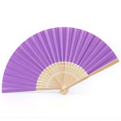 purple 100 шт./партия цвета на высоком каблуке; 17 цветов оригинальные обои бамбук складывающиеся ручные вентиляторы Юбилей сувенир на день рождения для свадебной вечеринки вечерние свадебные сувениры - Цвет: purple