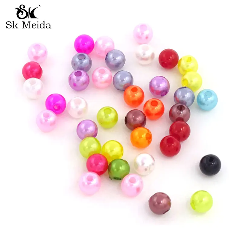 Mix Color Imitation Pearl Beads Perlas Para Bisuteria 6 mm Abalorios Hacer Pulseras Perola Artesanato 500Pcs/Lot | Украшения и