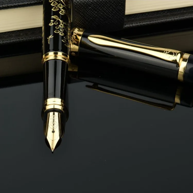 

1pcs / lot High Quality Calligraphy fountain pen ink pen Fine metal sign pen signing pens gift for travel office business