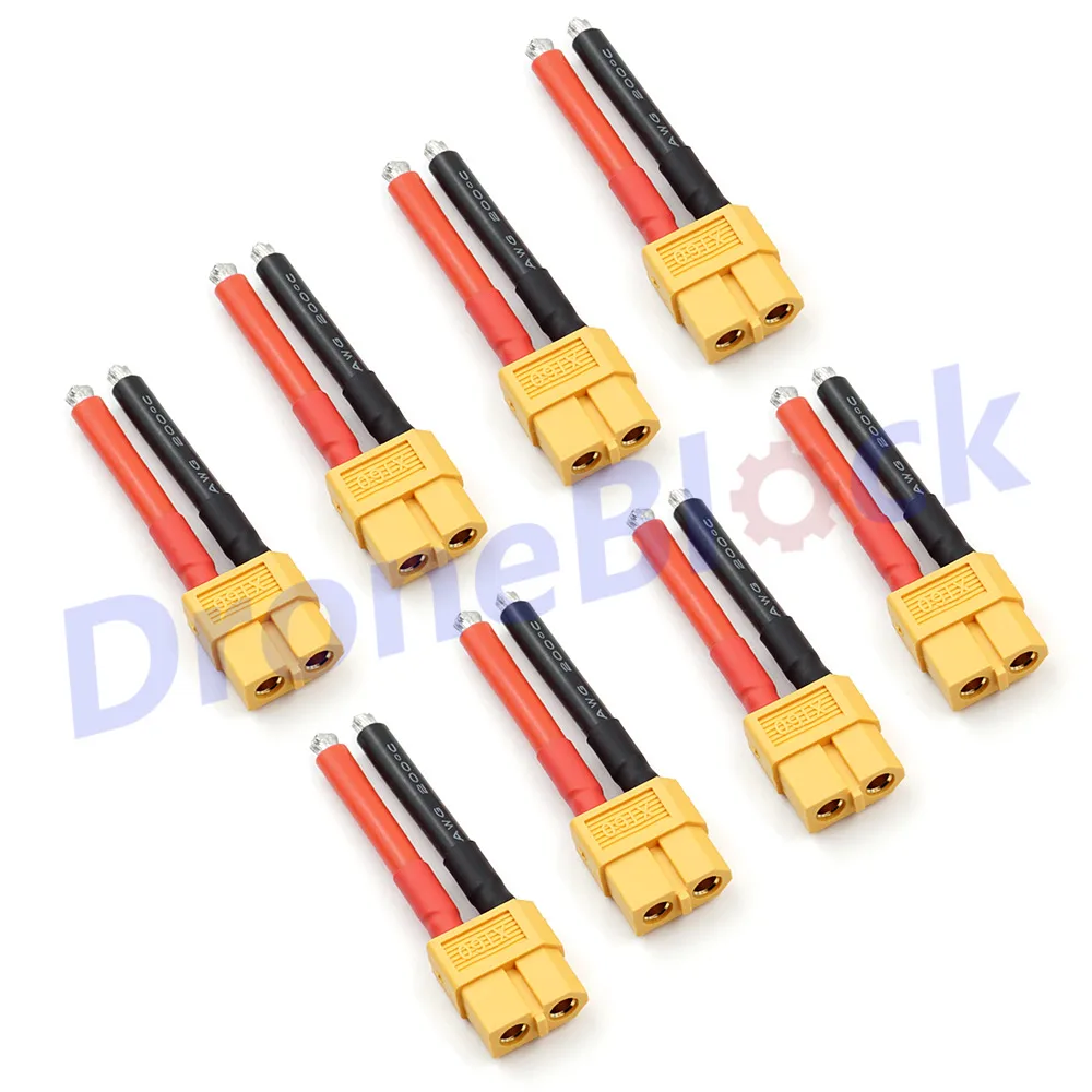 8 шт. силиконовый штекер 12AWG для аккумуляторов Lipo 40 мм|xt60 connector|silicone wiresilicone cable |