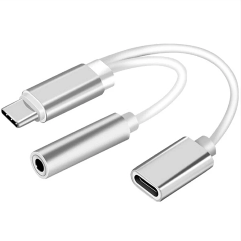 Тип-C кабель-Переходник USB C на 3 5 мм аудио наушники кабель адаптер для зарядки 2 в 1