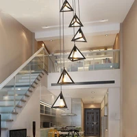 stairs lights simple lamp modern rotary staircase pendant light double building long villa staircase lamp lighting fg37