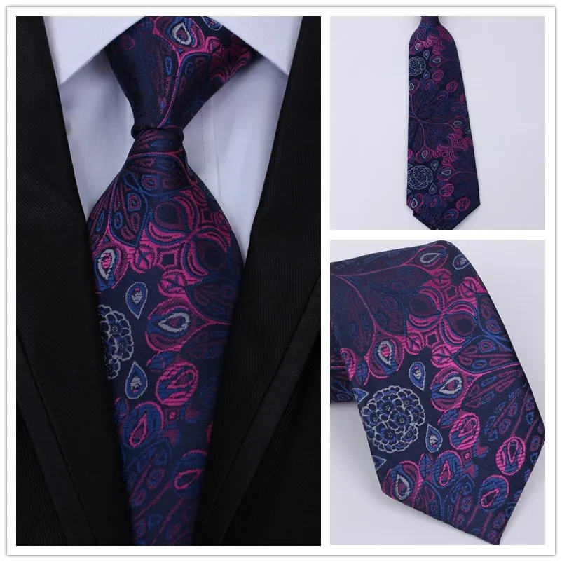 SKng модный мужской классический галстук Пейсли Галстук тканый 8 см носовой платок