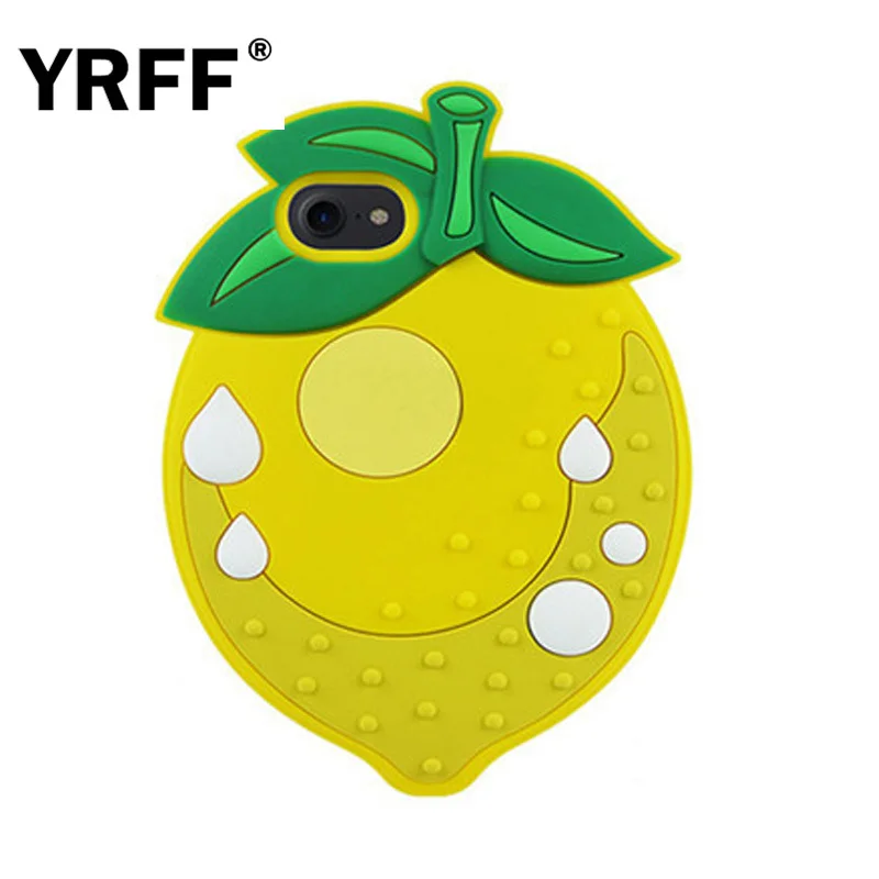 Чехлы для телефона с объемным мультяшным фруктом iphone 5 6 6S 7 Plus силиконовый чехол