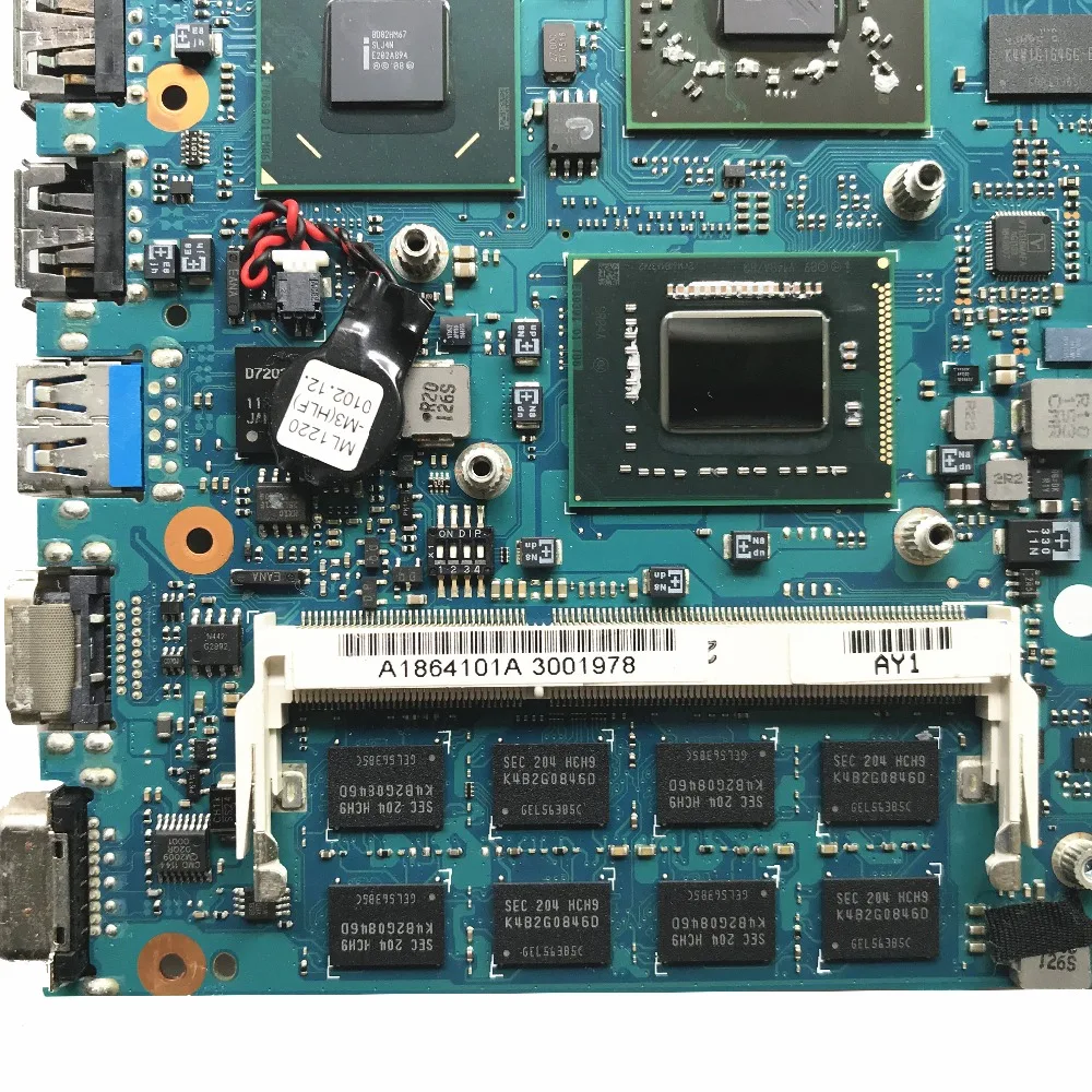 MBX 237 A1864101A для SONY VPCSA 13 3 дюймов материнская плата ноутбука HM67 с процессором i5 2520M 4