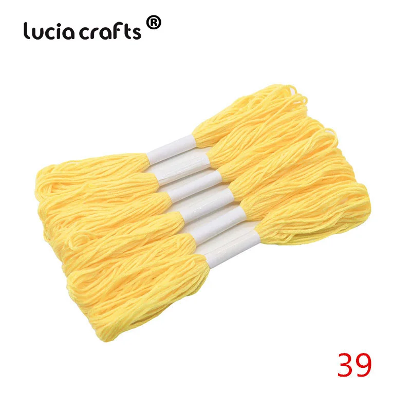 39 Yellow 6 шт 7 метров разные цвета якорь» для вышивания крестиком хлопок вышитые нить 20050028(D6 - Цвет: 39 Yellow