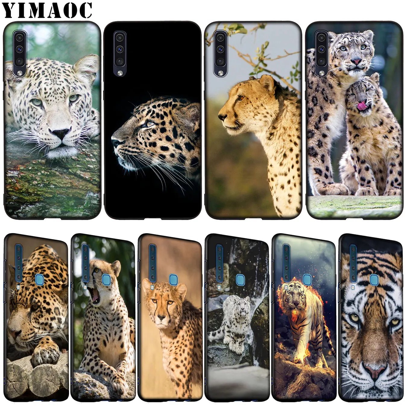Мягкий силиконовый чехол С Рисунком Тигра Льва черной Пантеры для Samsung Galaxy A70 A60 A50