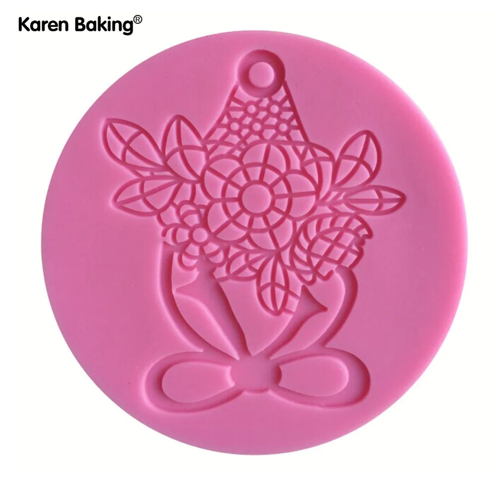 3D Силиконовый красивый цветок Дизайн Торт помадка кружева плесень инструменты