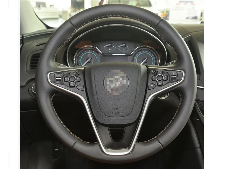 LUNDA искусственная натуральная кожа чехол рулевого колеса автомобиля для Buick Regal Opel Insignia черный красный