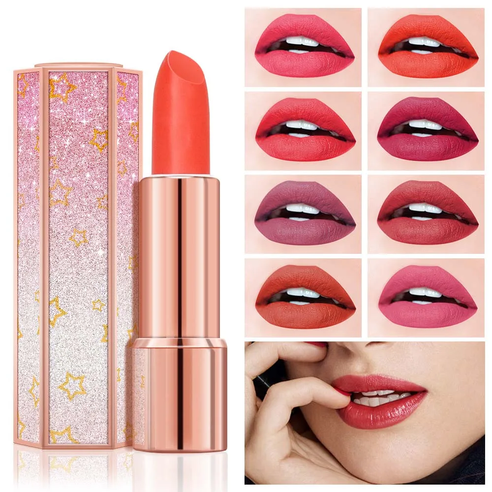 Помада стойкая увлажняющая водостойкая матовая Косметика для макияжа женщин FM88|