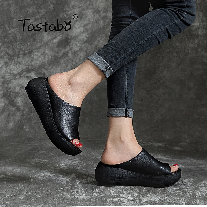 Женские пляжные шлепанцы Tastabo винтажные повседневные удобные на толстой подошве