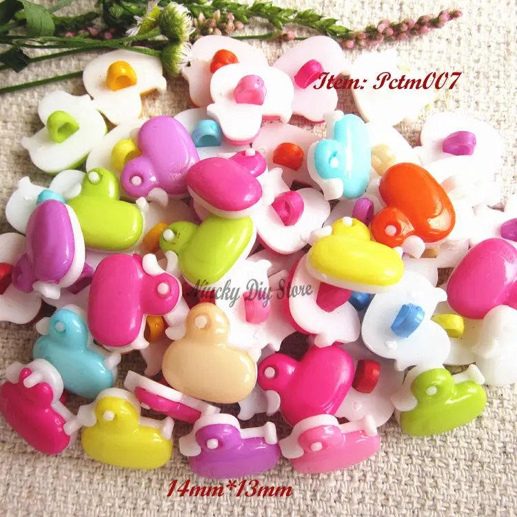 Пуговицы 120 шт./лот little duck разноцветные Мультяшные пуговицы для детей аксессуары