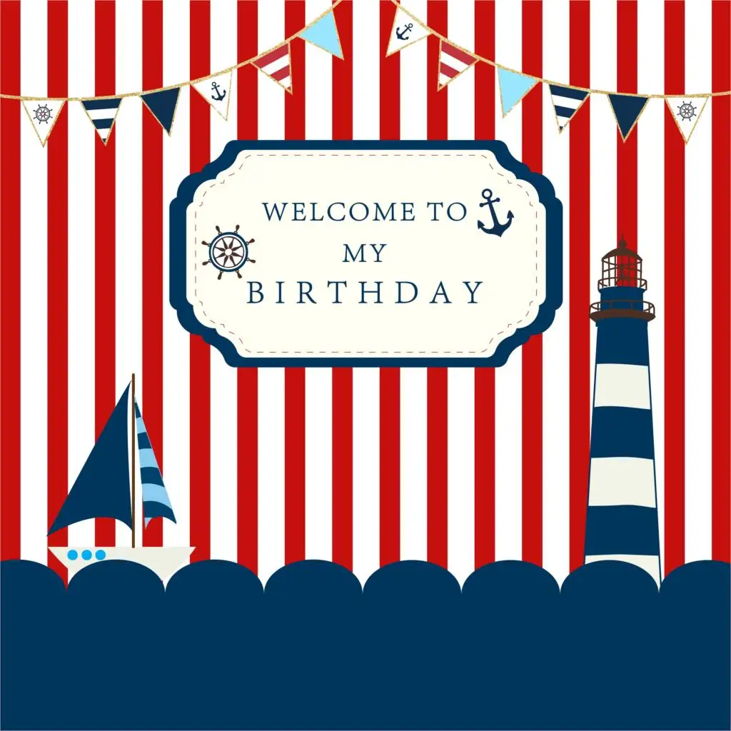 Allenjoy фотографический фон Маяк океан парусный красный день рождения фотоальбомы