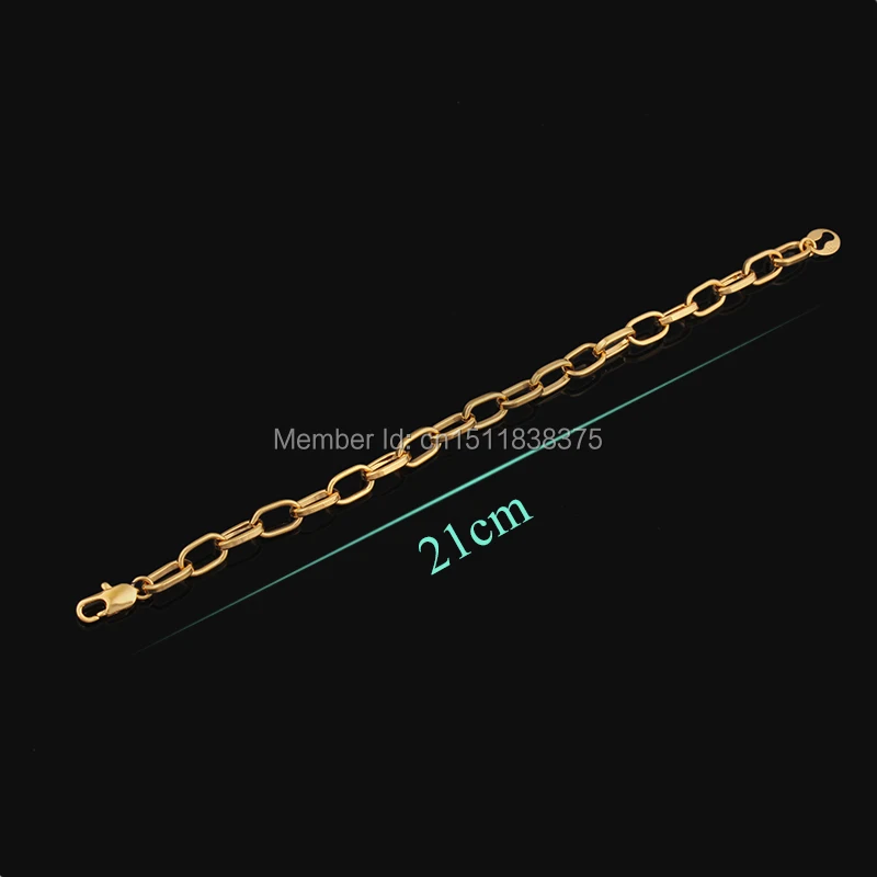 Модные украшения браслет с золотым наполнителем для женщин/мужчин высокое