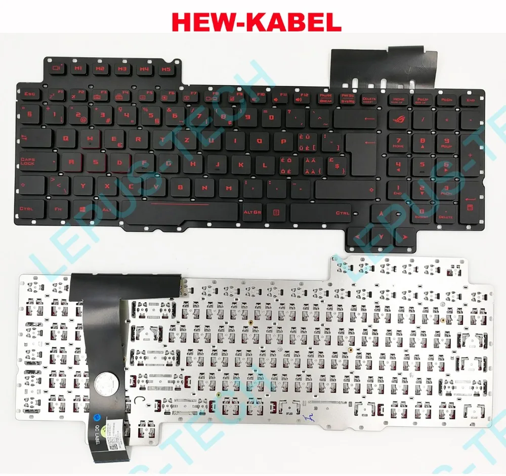 Клавиатура для ASUS ROG G752 G752V G752VL G752VM G752VS G752VT G752VY SWISS SW SF UK с подсветкой