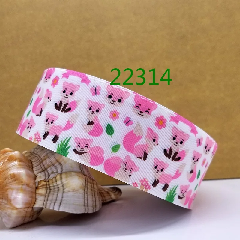 Бесплатная доставка 50 ярдов лиса лента напечатанная grosgrain 22315|Ленты для шитья| |