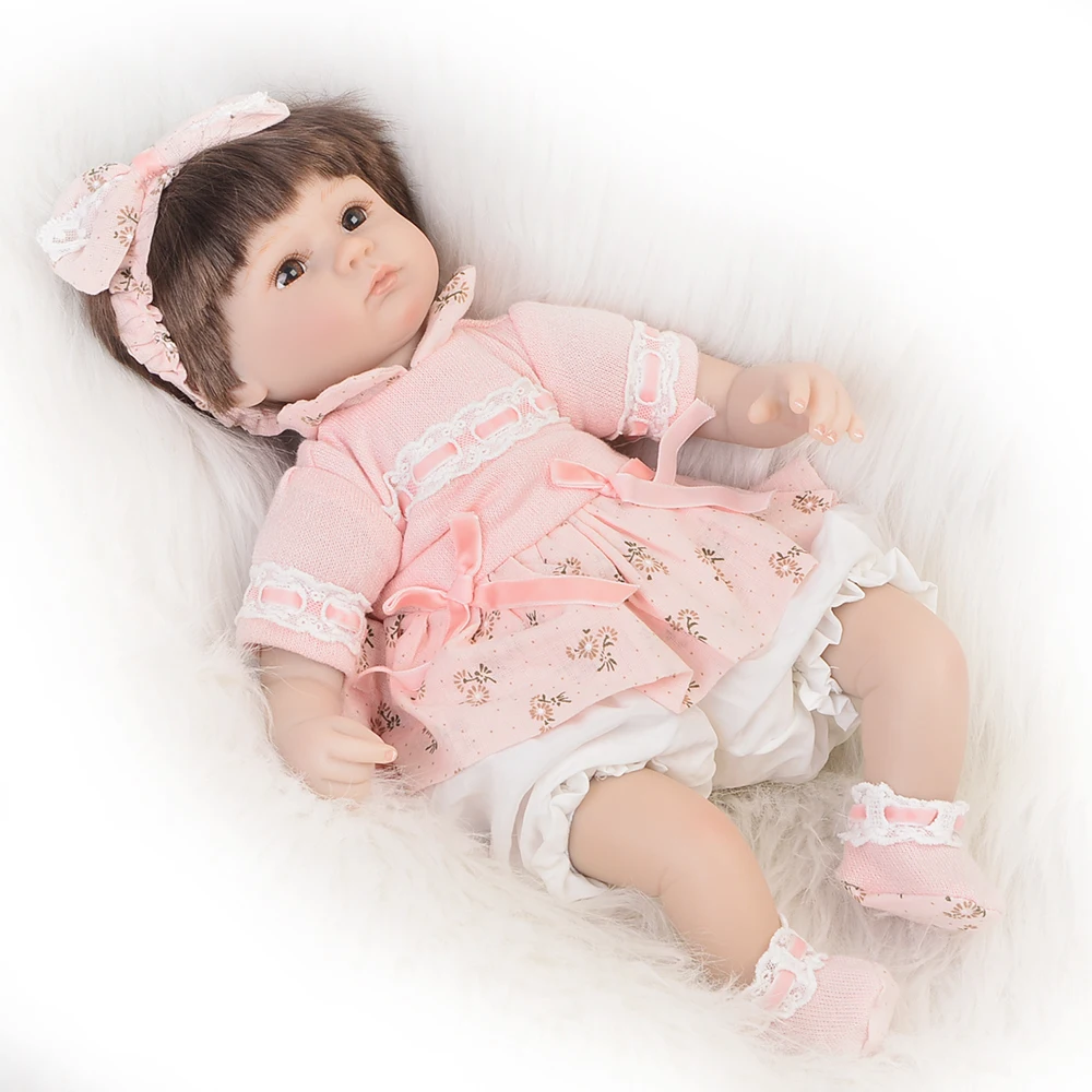 Реалистичная силиконовая виниловая Кукла младенец 17 дюймов|birthday gifts kids|doll softnewborn