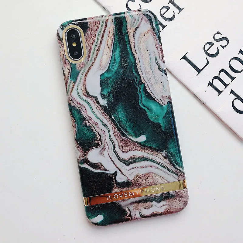 Style 6 Чехол для телефона с принтом из розового золота и мрамора для iphone XS Max XR, Твердый чехол из поликарбоната для iphone X, 6, 6 s, 7, 8 Plus, чехол - Цвет: Style 6